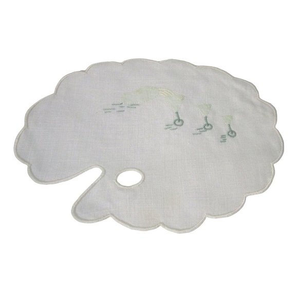 Vintage Martini Shaker Artist Palette Cocktail Napkin Applique Embroidery GUC - Picture 4 of 16